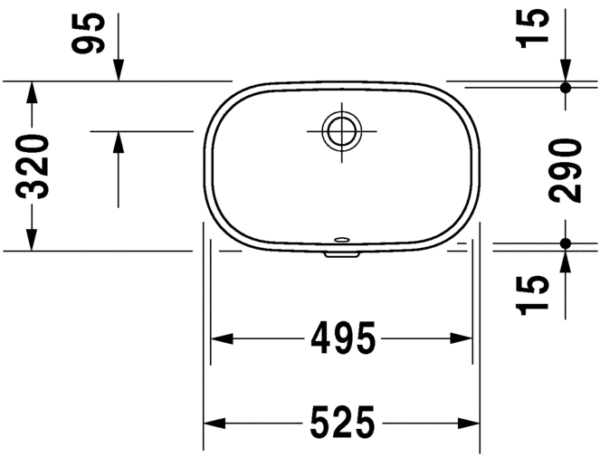 DURAVIT D-Code umywalka podblatowa z przelewem 52,5 x 32 cm - 0338490000