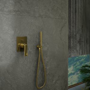KOHLMAN EXPERIENCE GOLD zestaw prysznicowy podtynkowy kolor złoty   -  QW210EGDQ25