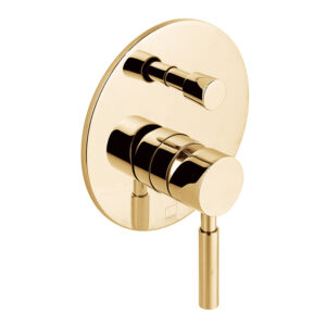 VADO Zestaw prysznicowy podtynkowy  z deszczownicą 30cm i słuchawką prysznicową złoto polerowane - IND-SS-ORI1-BG