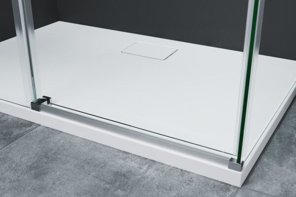 EXCELLENT ZERO Brodzik akrylowy prostokątny 120x80cm z klapką biały, niski - BREX.1203.120.080.WHN