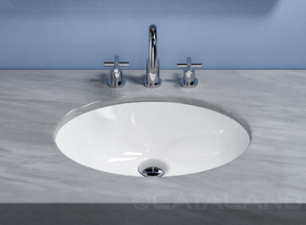 Catalano CANOVA ROYAL umywalka podblatowa 57x42cm z powłoką CataGlaze, biała - 1SONN00